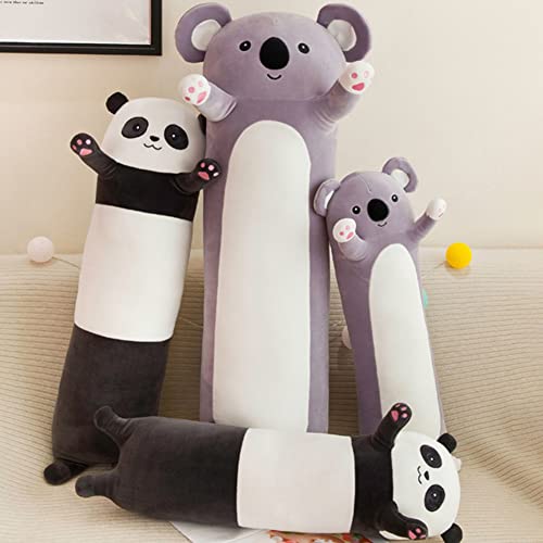 BYNYXI 110cm Lange Koala Plüsch Kissen, Stofftier Panda Koala Kuscheltier Schlafkissen Kawaii Wurfkissen weiche Umarmungskissen Tier Plüschtier Seitenschläferkissen Spielzeug für Kinder Freundinnen von BYNYXI