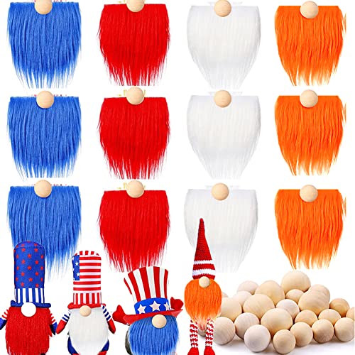 BYNYXI 12 Stück Vorgeschnittener Wichtelbart Zum Basteln, Handgemachte Wichtelbart Kunstpelz Stoff Holzkugel Set Falscher Bart Wichtel Puppe Wichtel Bart Basteln für DIY Weihnachtsmann Wichtel Puppe BYNYXI 12 Stück Vorgeschnittener Wichtelbart Zum Basteln, Handgemachte Wichtelbart Kunstpelz Stoff Holzkugel Set Falscher Bart Wichtel Puppe Wichtel Bart Basteln für DIY Weihnachtsmann Wichtel Puppe von BYNYXI
