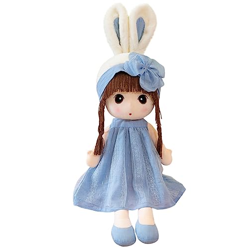 BYNYXI 50cm Kuschelpuppe Mädchen Stoffpuppe Weiche Plüschtier Gefüllte Puppe Plüsch Stofftier Kleine Mädchen Puppen Kuschelpuppe Plüschtier Plüsch Spielzeug für Kinder Mädchen ab 1 Jahre Babypuppe von BYNYXI