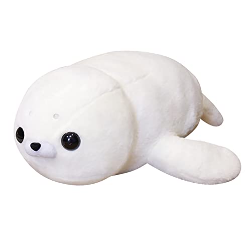 BYNYXI 50cm Robbe Kuscheltier Baby, Stofftier Seal Plüschkissen Süße Robbe Tier Umarmungskissen Flauschiges Siegel Kuscheltier Seehund Liegende Robbe Kissen Spielzeug für Kinder Jungen Mädchen BYNYXI 50cm Robbe Kuscheltier Baby, Stofftier Seal Plüschkissen Süße Robbe Tier Umarmungskissen Flauschiges Siegel Kuscheltier Seehund Liegende Robbe Kissen Spielzeug für Kinder Jungen Mädchen von BYNYXI