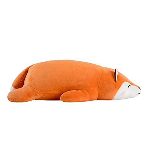 BYNYXI 69cm Fuchs Plüschtier Kissen, Plüsch Fuchs Liegend Plüschkissen Stofftier Flauschiges Umarmungskissen Gefüllte Kuscheltier Kawaii Fuchs Kissen Plüschpuppe für Kinder Geburtstaggeschenk von BYNYXI