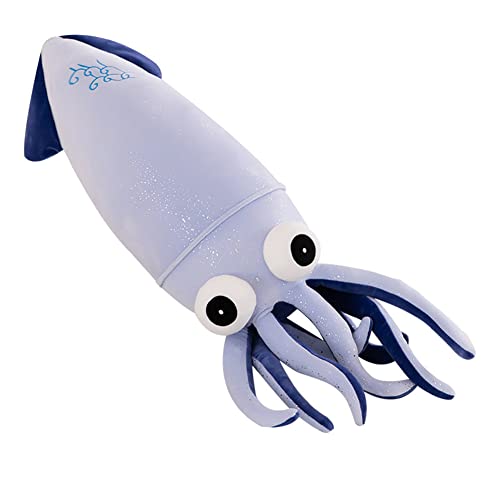 BYNYXI 90cm Stofftier Tintenfisch Plüsch Kissen, Süßes Riesenkalmar Kuscheltier Octopus Plüschtier Meerestier Schlafkissen Weiche Krake Plüschtier Plüschpuppe Cuddly Kuscheltier Geschenke für Kinder von BYNYXI