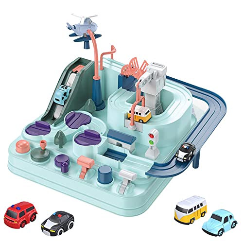 Abenteuer Autopark Spielzeug für Kinder Track Cars Abenteuer City Rescue Car Adventure Track Autobahnen Abenteuer Vorschule Lernspielzeug für Kinder Jungen Mädchen ab 3 4 5 6 7 Jahre von BYNYXI