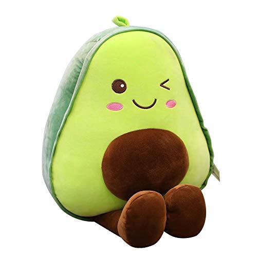 BYNYXI Avocado Plüschtier, 30cm weiche Avocado Plüschkissen Gefüllte Fruchtkissen Stofftiere Sofakissen Spielzeug Avocado Kissen Kuscheltier für Kinder Erwachsene Weihnachten Geburtstagsgeschenke von BYNYXI