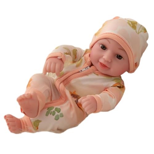 BYNYXI Baby Puppe Weichkörper, 30cm Vinyl Babypuppe Lebensecht Geschlossene Augen Schlaf Neugeborenes Spielzeug Baby Wiedergeboren Reborn Puppe für Kinder Geburtstag Geschenk von BYNYXI