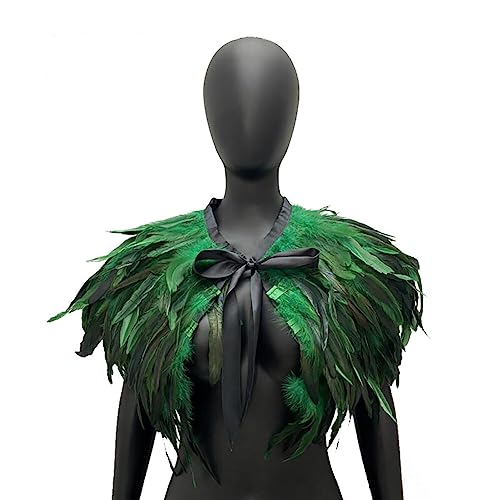 BYNYXI Feder Achselzucken Damen, Gotische Feder Cape Schal Choker Kragen Maleficent Kostüm Damen Federschal Halloween Shrug Poncho Kragen Natürlich Feder Federumhang Halloween Cosplay Cape Schal BYNYXI Feder Achselzucken Damen, Gotische Feder Cape Schal Choker Kragen Maleficent Kostüm Damen Federschal Halloween Shrug Poncho Kragen Natürlich Feder Federumhang Halloween Cosplay Cape Schal von BYNYXI