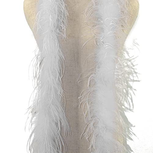 BYNYXI Federboa, 200cm Flauschige Marabu Federboa zum Basteln Natürliche Straußenfeder Schal Feder Boa Weiß Feder Schal Federstola für Damen Kinder Karneval Fasching Stola Kostüm Mottoparty BYNYXI Federboa, 200cm Flauschige Marabu Federboa zum Basteln Natürliche Straußenfeder Schal Feder Boa Weiß Feder Schal Federstola für Damen Kinder Karneval Fasching Stola Kostüm Mottoparty von BYNYXI