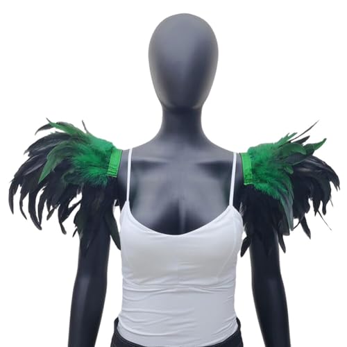 BYNYXI Gothic Feder Achselzucken, 1 Paar Feder Schalkragen DamenFeder Shrug Cape Feder Epauletten Umhang Federkragen Damen Maleficent Schulterklappen Umhang Schal Stola für Halloween Kostüm Party BYNYXI Gothic Feder Achselzucken, 1 Paar Feder Schalkragen DamenFeder Shrug Cape Feder Epauletten Umhang Federkragen Damen Maleficent Schulterklappen Umhang Schal Stola für Halloween Kostüm Party von BYNYXI