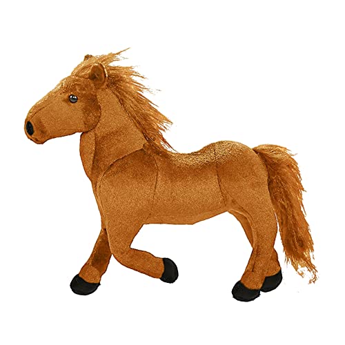 BYNYXI Plüschpferd zum reiten, Pferd Kuscheltier Stehend Pony Horse Plush Toy Plüschpuppe Weiches Pferd Plüschtier Cuddlekins Kuscheltier für Kinder Jungen Mädchen Geburtstagsgeschenk, 32cmx26cm von BYNYXI