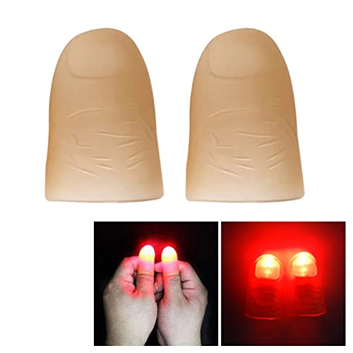 Magische Daumen Lichter, 5 Paar Zauberdaumen Licht Gefälschter Finger LED Licht Blinkende Daumen Lichter LED Magie Trickfinger Kunstoff Blinkende Licht Bühnen Zauber Requisite Streich Spielzeug von BYNYXI