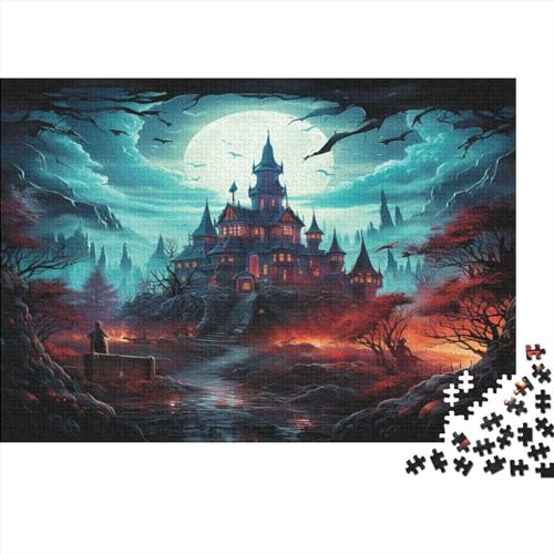Vampire Castle Puzzle 500 Teile DIY Kit Für Erwachsene Klassische Home Decor Puzzles Erwachsene Für Die Ganze Familie 500pcs (52x38cm) von BYTUGI