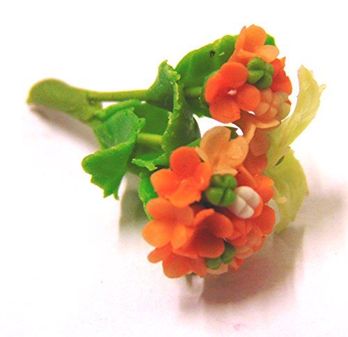 Tumdee Miniatures Miniatur-Blumenstrauß mit 2 orangefarbenen Hortensien von Tumdee Miniatures
