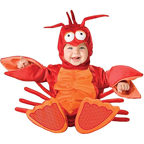 BYUSBAYA Baby Halloween Cosplay Kostüme Kleinkind Tier Outfit Lustiger Dinosaurier/Hummer Kostüm Halloween Verkleidung Geschenke (Hummer, 6-12 Monate) von BYUSBAYA