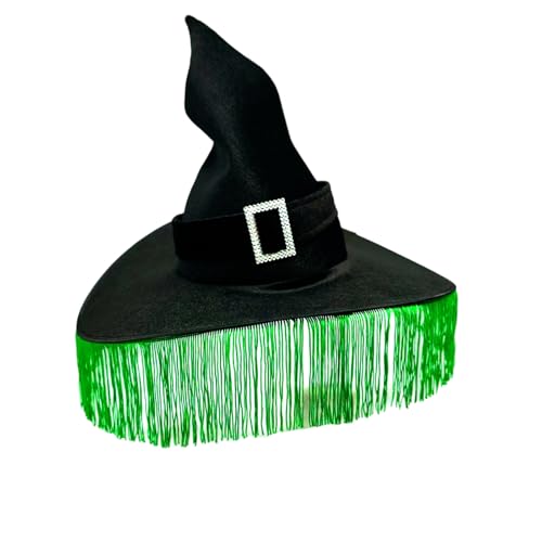 BYUSBAYA Damen Halloween Hexenhut Neuheit Lustige Gothic Zauberer Kappen Hexen Cosplay Hüte Halloween Party Kostüme Zubehör (E Schwarz, Einheitsgröße) von BYUSBAYA
