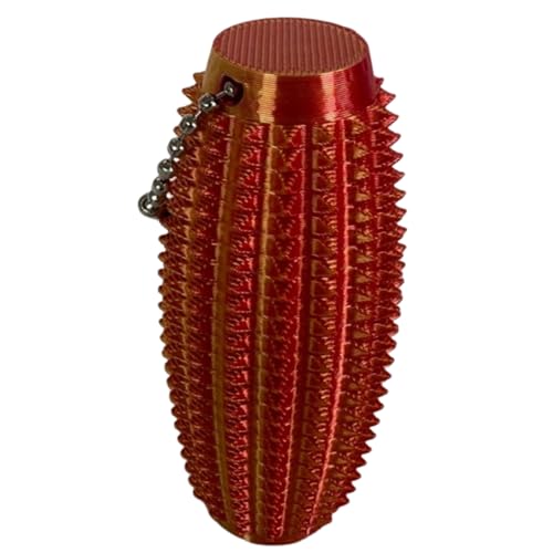BYYLECL Fidget Schlüsselanhänger, Pain Stim Fidgets, 3D Spiky Grippie Stim Schlüsselanhänger, Schmerzen Fidget Toys Erwachsene Stressspielzeug für Entspannung oder Fokus O Rotgold BYYLECL Fidget Schlüsselanhänger, Pain Stim Fidgets, 3D Spiky Grippie Stim Schlüsselanhänger, Schmerzen Fidget Toys Erwachsene Stressspielzeug für Entspannung oder Fokus O Rotgold von BYYLECL