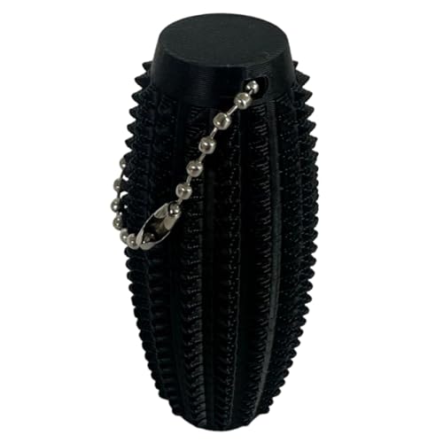 BYYLECL Fidget Schlüsselanhänger, Pain Stim Fidgets, 3D Spiky Grippie Stim Schlüsselanhänger, Schmerzen Fidget Toys Erwachsene Stressspielzeug für Entspannung oder Fokus O Schwarz BYYLECL Fidget Schlüsselanhänger, Pain Stim Fidgets, 3D Spiky Grippie Stim Schlüsselanhänger, Schmerzen Fidget Toys Erwachsene Stressspielzeug für Entspannung oder Fokus O Schwarz von BYYLECL