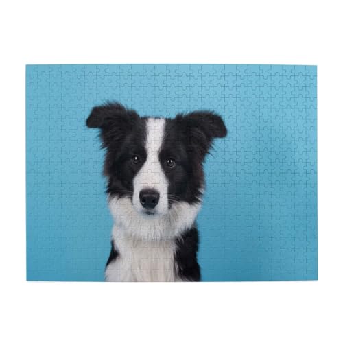 Border Collie Bedruckt, 500-teiliges Puzzle für Erwachsene – Holzpuzzle für Erwachsene und ältere Menschen Border Collie Bedruckt, 500-teiliges Puzzle für Erwachsene – Holzpuzzle für Erwachsene und ältere Menschen von BYwenhopnbs