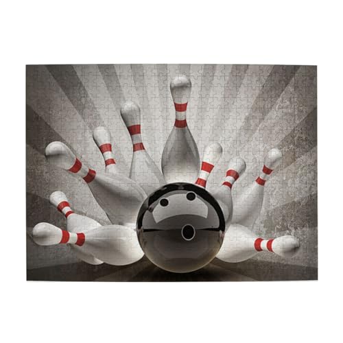 Bowling Ball Sport Vintage, 500-teiliges Puzzle für Erwachsene – Holzpuzzle für Erwachsene und ältere Menschen Bowling Ball Sport Vintage, 500-teiliges Puzzle für Erwachsene – Holzpuzzle für Erwachsene und ältere Menschen von BYwenhopnbs