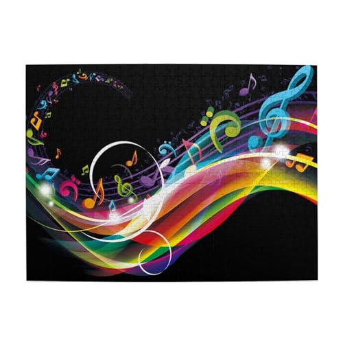 Bunte Musik, 500-teiliges Puzzle für Erwachsene – Holzpuzzle für Erwachsene und ältere Menschen Bunte Musik, 500-teiliges Puzzle für Erwachsene – Holzpuzzle für Erwachsene und ältere Menschen von BYwenhopnbs