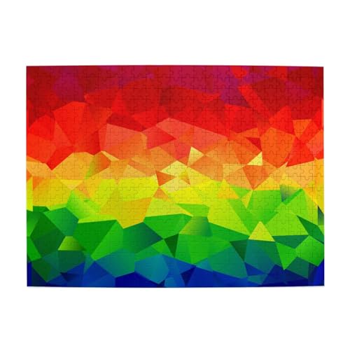 Bunte Regenbogenkrawatte, 500-teiliges Puzzle für Erwachsene – Holzpuzzle für Erwachsene und ältere Menschen Bunte Regenbogenkrawatte, 500-teiliges Puzzle für Erwachsene – Holzpuzzle für Erwachsene und ältere Menschen von BYwenhopnbs