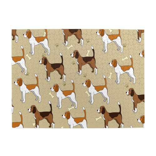 Cartoon-Puzzle, niedliches, cleveres Beagle-Haustier, 500 Teile, Puzzle für Erwachsene – Holzpuzzle für Erwachsene und ältere Menschen Cartoon-Puzzle, niedliches, cleveres Beagle-Haustier, 500 Teile, Puzzle für Erwachsene – Holzpuzzle für Erwachsene und ältere Menschen von BYwenhopnbs