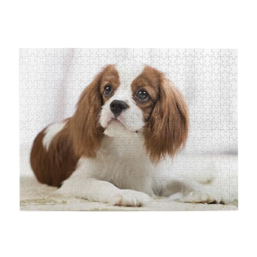 Cavalier King Charles Spaniel, Brauner Spaniel, 500-teiliges Puzzle für Erwachsene – Holzpuzzle für Erwachsene und ältere Menschen Cavalier King Charles Spaniel, Brauner Spaniel, 500-teiliges Puzzle für Erwachsene – Holzpuzzle für Erwachsene und ältere Menschen von BYwenhopnbs