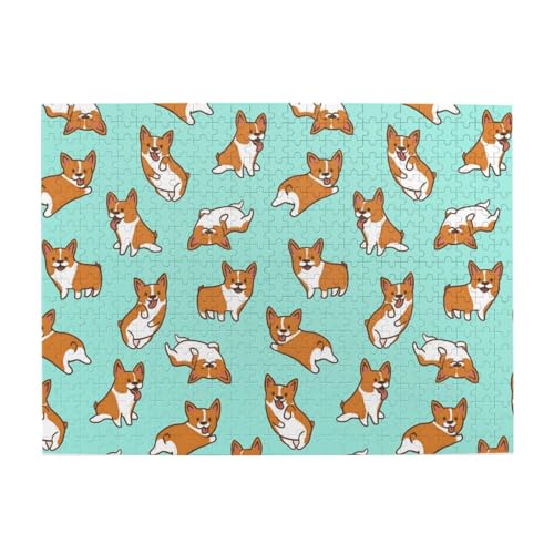 Corgi-Puzzle, süßer Hund, 500 Teile, Puzzle für Erwachsene, Holzpuzzle für Erwachsene und ältere Menschen Corgi-Puzzle, süßer Hund, 500 Teile, Puzzle für Erwachsene, Holzpuzzle für Erwachsene und ältere Menschen von BYwenhopnbs
