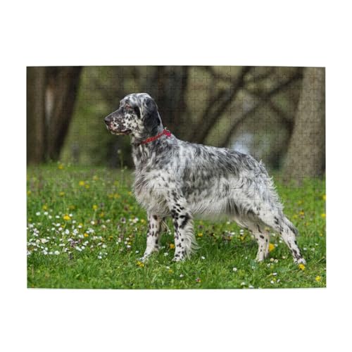 English Setter Rasen Haustiere Hunde English Setter, 500 Teile Puzzle für Erwachsene – Holzpuzzle für Erwachsene und ältere Menschen English Setter Rasen Haustiere Hunde English Setter, 500 Teile Puzzle für Erwachsene – Holzpuzzle für Erwachsene und ältere Menschen von BYwenhopnbs