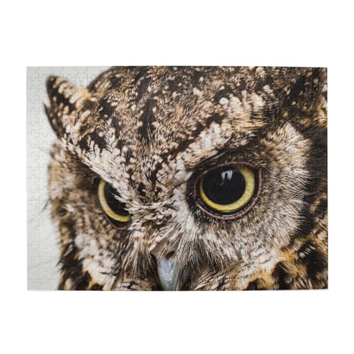 Eulenkopf, 500-teiliges Puzzle für Erwachsene – Holzpuzzle für Erwachsene und ältere Menschen Eulenkopf, 500-teiliges Puzzle für Erwachsene – Holzpuzzle für Erwachsene und ältere Menschen von BYwenhopnbs