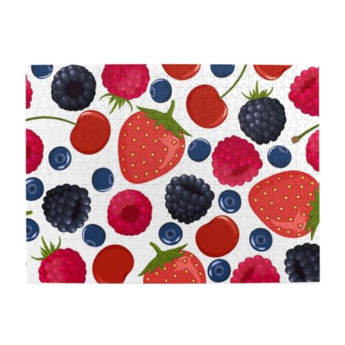 Fallende reife Beeren, Himbeeren, 500-teiliges Puzzle für Erwachsene – Holzpuzzle für Erwachsene und ältere Menschen Fallende reife Beeren, Himbeeren, 500-teiliges Puzzle für Erwachsene – Holzpuzzle für Erwachsene und ältere Menschen von BYwenhopnbs