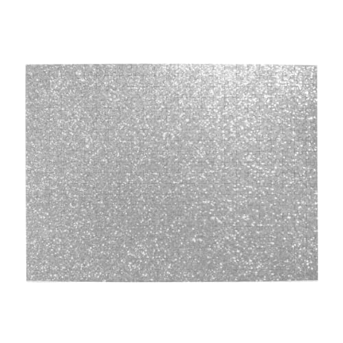 Faux Sparkly Silver Glitter Printed, 500-teiliges Puzzle für Erwachsene – Holzpuzzle für Erwachsene und ältere Menschen Faux Sparkly Silver Glitter Printed, 500-teiliges Puzzle für Erwachsene – Holzpuzzle für Erwachsene und ältere Menschen von BYwenhopnbs