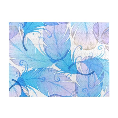 Federn Blau, 500 Teile Puzzle für Erwachsene – Holzpuzzle für Erwachsene und ältere Menschen Federn Blau, 500 Teile Puzzle für Erwachsene – Holzpuzzle für Erwachsene und ältere Menschen von BYwenhopnbs