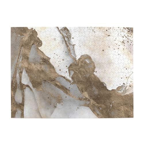 Flüssiger Marmor – Perle und Gold, 500-teiliges Puzzle für Erwachsene – Holzpuzzle für Erwachsene und ältere Menschen Flüssiger Marmor – Perle und Gold, 500-teiliges Puzzle für Erwachsene – Holzpuzzle für Erwachsene und ältere Menschen von BYwenhopnbs