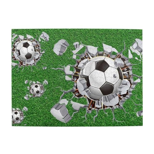 Fußballloch-Design, 500-teiliges Puzzle für Erwachsene – Holzpuzzle für Erwachsene und ältere Menschen Fußballloch-Design, 500-teiliges Puzzle für Erwachsene – Holzpuzzle für Erwachsene und ältere Menschen von BYwenhopnbs