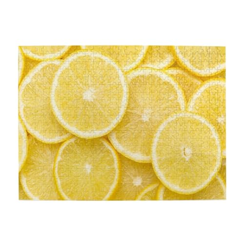 Gelbe Zitrone Bedruckt, 500-teiliges Puzzle für Erwachsene – Holzpuzzle für Erwachsene und ältere Menschen Gelbe Zitrone Bedruckt, 500-teiliges Puzzle für Erwachsene – Holzpuzzle für Erwachsene und ältere Menschen von BYwenhopnbs