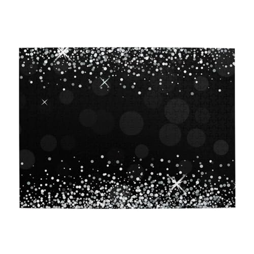 Glänzender silberner Glitzer, 500-teiliges Puzzle für Erwachsene – Holzpuzzle für Erwachsene und ältere Menschen Glänzender silberner Glitzer, 500-teiliges Puzzle für Erwachsene – Holzpuzzle für Erwachsene und ältere Menschen von BYwenhopnbs