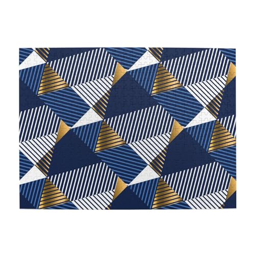 Gold und Blau, luxuriös, nahtlos, 500 Teile Puzzle für Erwachsene – Holzpuzzle für Erwachsene und ältere Menschen Gold und Blau, luxuriös, nahtlos, 500 Teile Puzzle für Erwachsene – Holzpuzzle für Erwachsene und ältere Menschen von BYwenhopnbs
