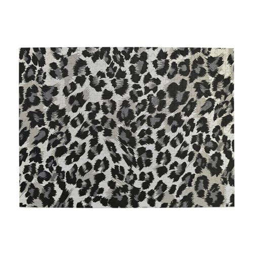 Graues und schwarzes Leopardenmuster, 500-teiliges Puzzle für Erwachsene – Holzpuzzle für Erwachsene und ältere Menschen Graues und schwarzes Leopardenmuster, 500-teiliges Puzzle für Erwachsene – Holzpuzzle für Erwachsene und ältere Menschen von BYwenhopnbs