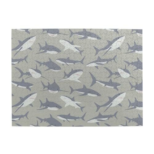 Haie, 500-teiliges Puzzle für Erwachsene – Holzpuzzle für Erwachsene und ältere Menschen Haie, 500-teiliges Puzzle für Erwachsene – Holzpuzzle für Erwachsene und ältere Menschen von BYwenhopnbs