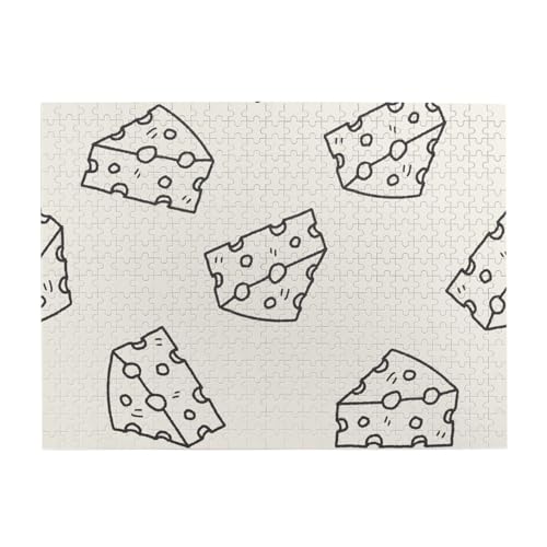 Käse-Kritzelmuster, 500-teiliges Puzzle für Erwachsene – Holzpuzzle für Erwachsene und ältere Menschen Käse-Kritzelmuster, 500-teiliges Puzzle für Erwachsene – Holzpuzzle für Erwachsene und ältere Menschen von BYwenhopnbs