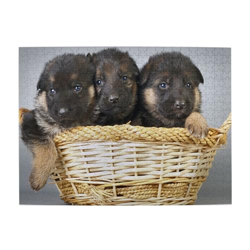 Kleiner Deutscher Schäferhund Bedruckt, 500-teiliges Puzzle für Erwachsene – Holzpuzzle für Erwachsene und ältere Menschen Kleiner Deutscher Schäferhund Bedruckt, 500-teiliges Puzzle für Erwachsene – Holzpuzzle für Erwachsene und ältere Menschen von BYwenhopnbs