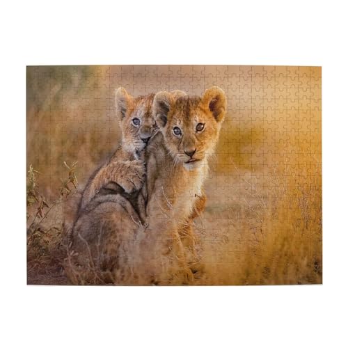Kleiner Löwe, 500-teiliges Puzzle für Erwachsene – Holzpuzzle für Erwachsene und ältere Menschen Kleiner Löwe, 500-teiliges Puzzle für Erwachsene – Holzpuzzle für Erwachsene und ältere Menschen von BYwenhopnbs