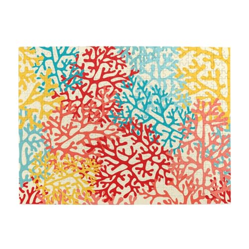 Korallen bunt, 500 Teile Puzzle für Erwachsene – Holzpuzzle für Erwachsene und ältere Menschen von BYwenhopnbs