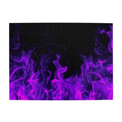 Lila Flamme, 500-teiliges Puzzle für Erwachsene – Holzpuzzle für Erwachsene und ältere Menschen Lila Flamme, 500-teiliges Puzzle für Erwachsene – Holzpuzzle für Erwachsene und ältere Menschen von BYwenhopnbs