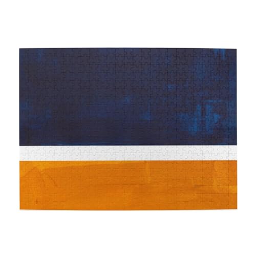 Marineblau, Gelb, Ocker, abstrakt, saugfähig, 500 Teile Puzzle für Erwachsene – Holzpuzzle für Erwachsene und ältere Menschen Marineblau, Gelb, Ocker, abstrakt, saugfähig, 500 Teile Puzzle für Erwachsene – Holzpuzzle für Erwachsene und ältere Menschen von BYwenhopnbs