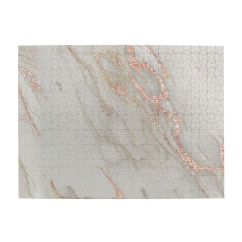Marmor Roségold Marmor Metallic Blush Pink, 500 Teile Puzzle für Erwachsene – Holzpuzzle für Erwachsene und ältere Menschen Marmor Roségold Marmor Metallic Blush Pink, 500 Teile Puzzle für Erwachsene – Holzpuzzle für Erwachsene und ältere Menschen von BYwenhopnbs