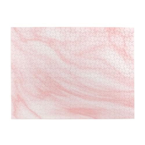 Marmormuster, weißer und rosa Marmor, 500-teiliges Puzzle für Erwachsene – Holzpuzzle für Erwachsene und ältere Menschen Marmormuster, weißer und rosa Marmor, 500-teiliges Puzzle für Erwachsene – Holzpuzzle für Erwachsene und ältere Menschen von BYwenhopnbs
