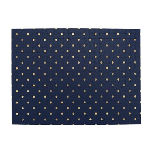 Modernes, Elegantes, marineblaues und goldenes Tupfen-Puzzle, 500 Teile für Erwachsene – Holzpuzzle für Erwachsene und ältere Menschen Modernes, Elegantes, marineblaues und goldenes Tupfen-Puzzle, 500 Teile für Erwachsene – Holzpuzzle für Erwachsene und ältere Menschen von BYwenhopnbs