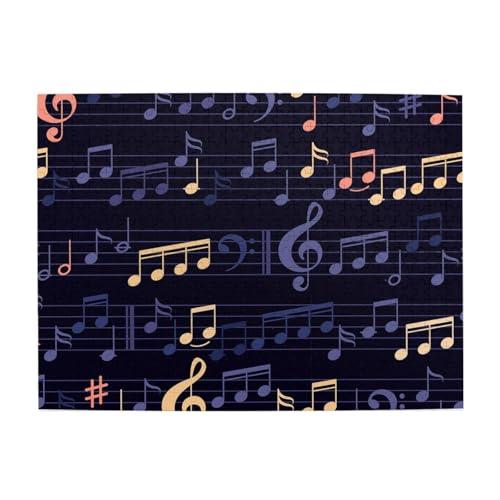 Musik-Nahtloses Muster, 500-teiliges Puzzle für Erwachsene – Holzpuzzle für Erwachsene und ältere Menschen Musik-Nahtloses Muster, 500-teiliges Puzzle für Erwachsene – Holzpuzzle für Erwachsene und ältere Menschen von BYwenhopnbs