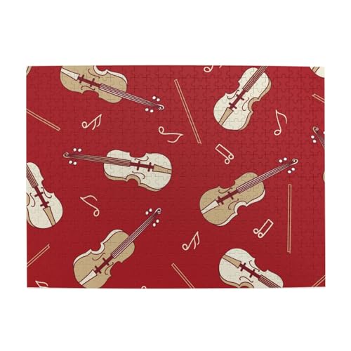 Musik Violine Rote Note, 500 Teile Puzzle für Erwachsene – Holzpuzzle für Erwachsene und ältere Menschen Musik Violine Rote Note, 500 Teile Puzzle für Erwachsene – Holzpuzzle für Erwachsene und ältere Menschen von BYwenhopnbs